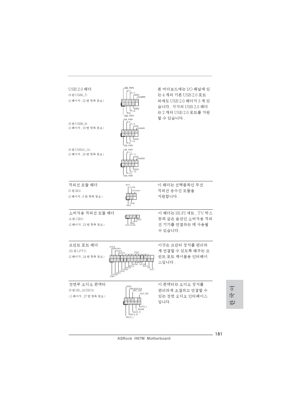 한 국 어 | ASRock H67M User Manual | Page 181 / 253
