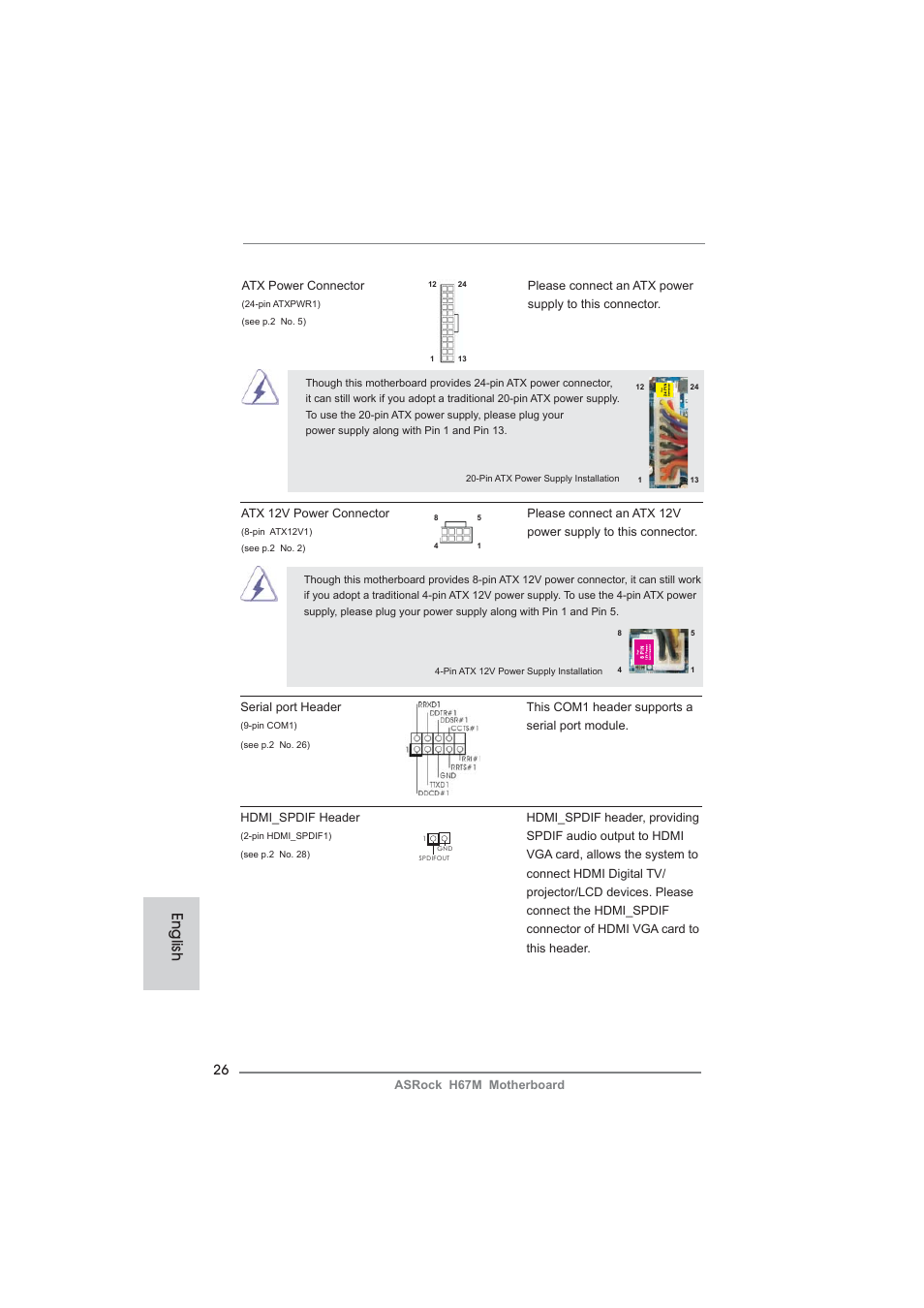 English | ASRock H67M User Manual | Page 26 / 253