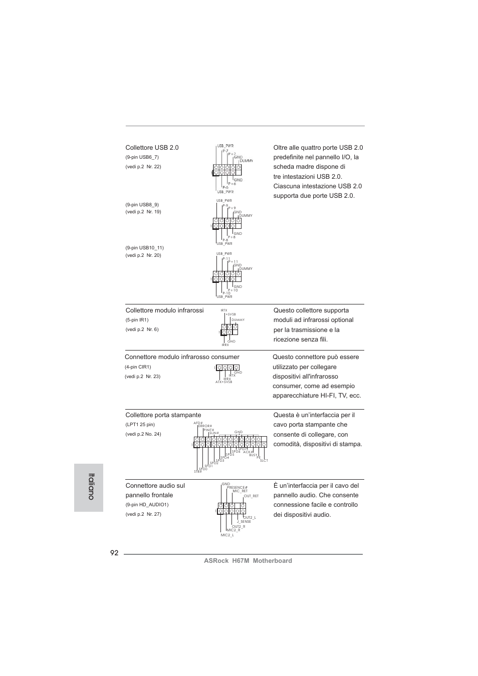 Italiano | ASRock H67M User Manual | Page 92 / 253