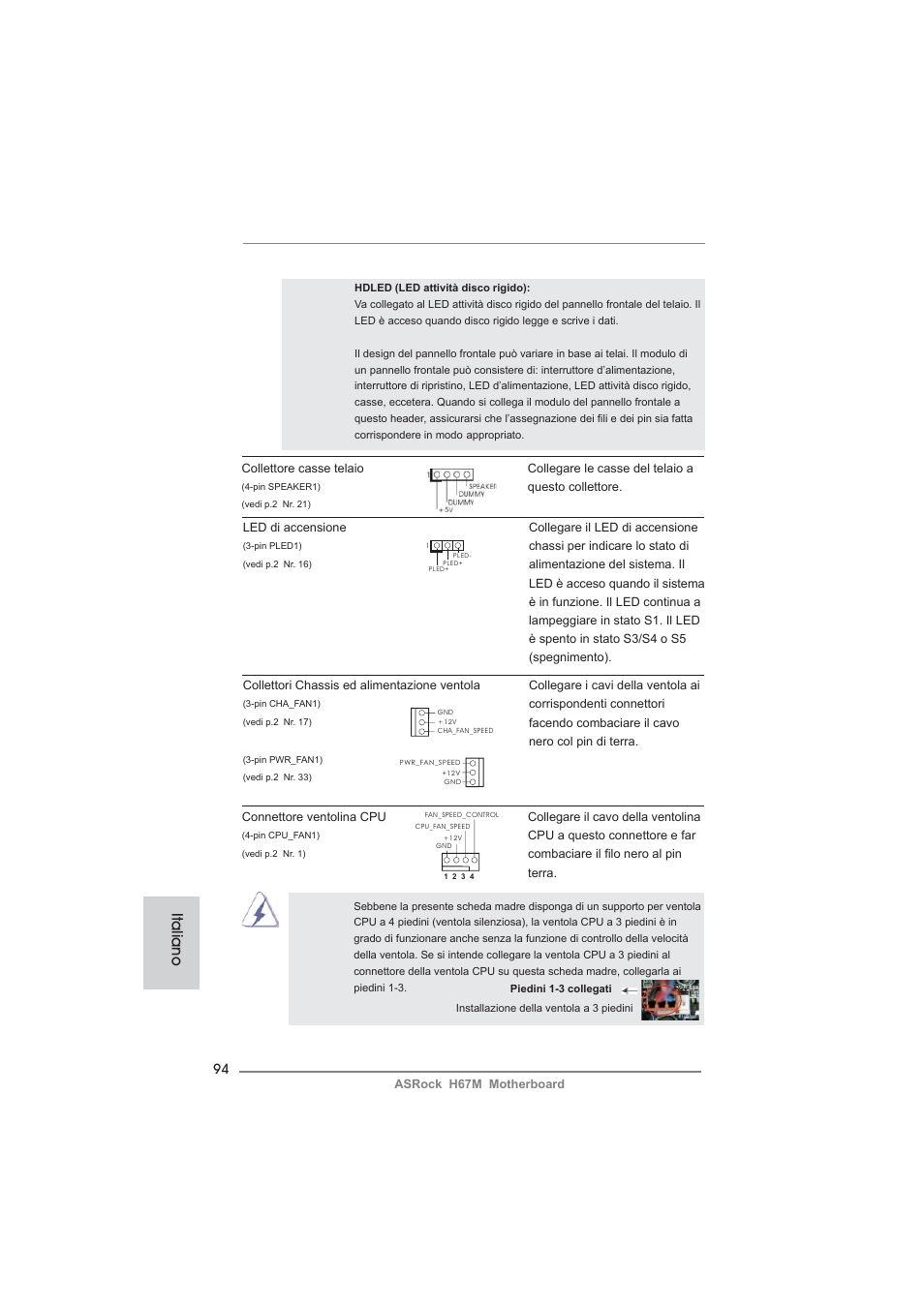 Italiano | ASRock H67M User Manual | Page 94 / 253