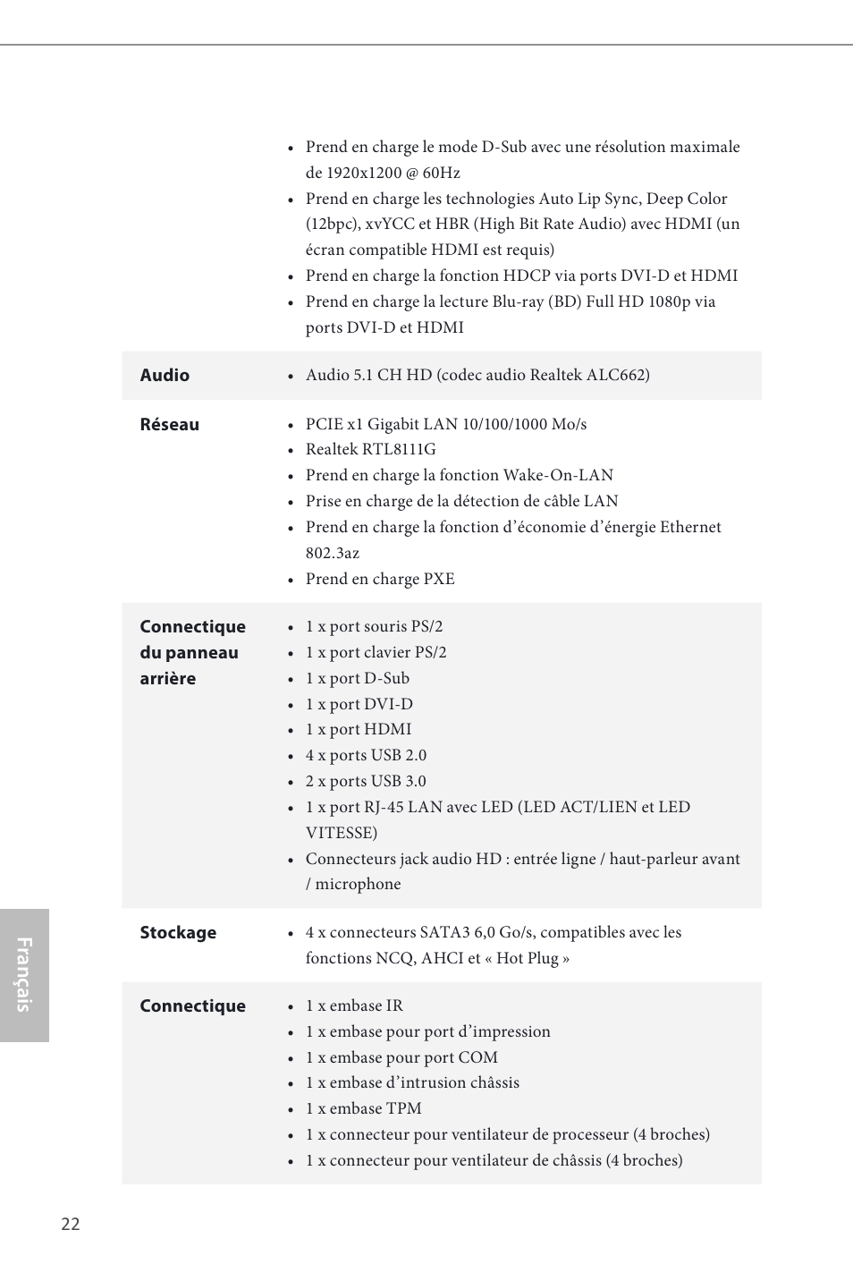Français | ASRock B85M-HDS User Manual | Page 24 / 57