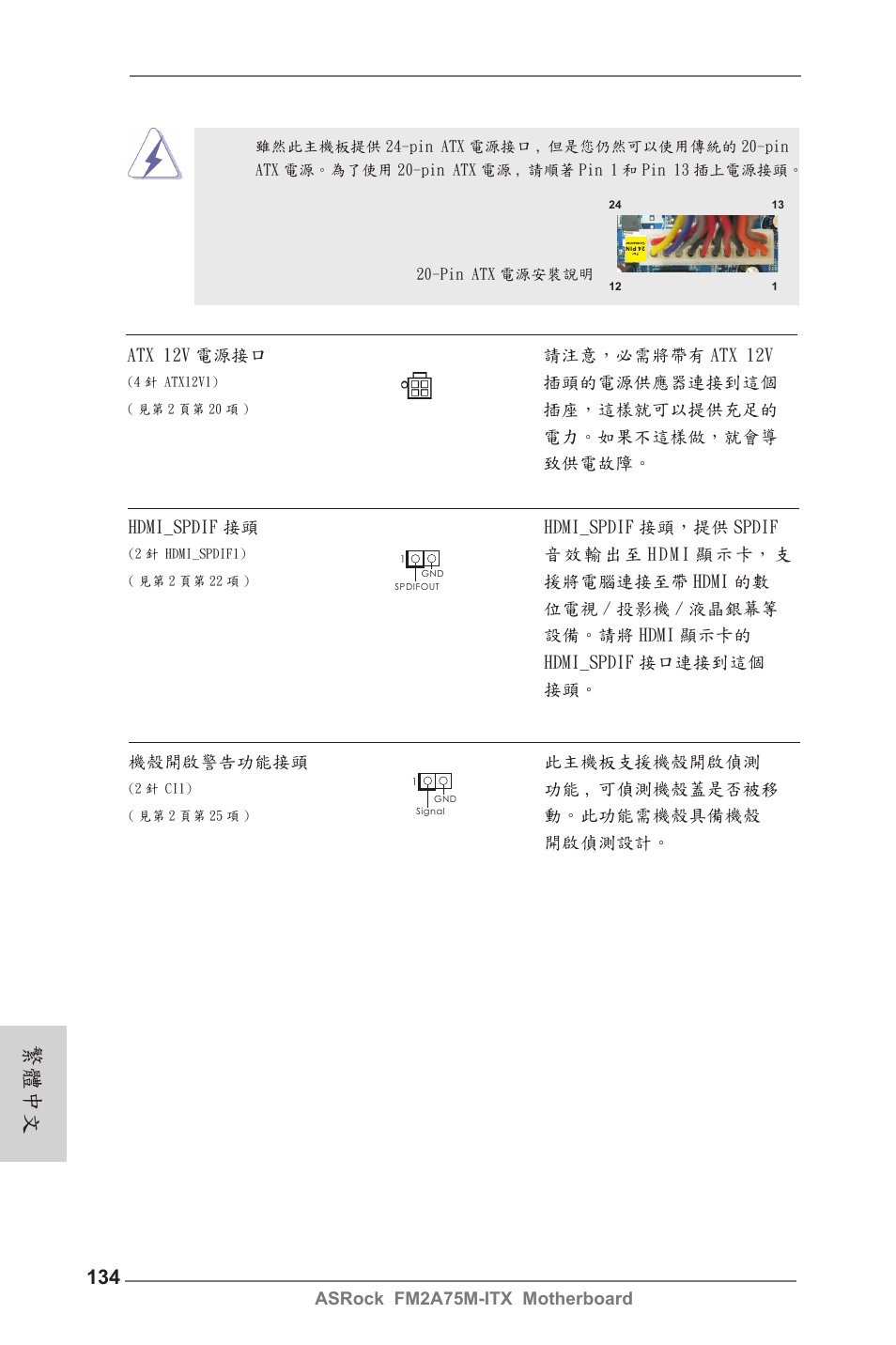繁體中文 | ASRock FM2A75M-ITX User Manual | Page 134 / 146