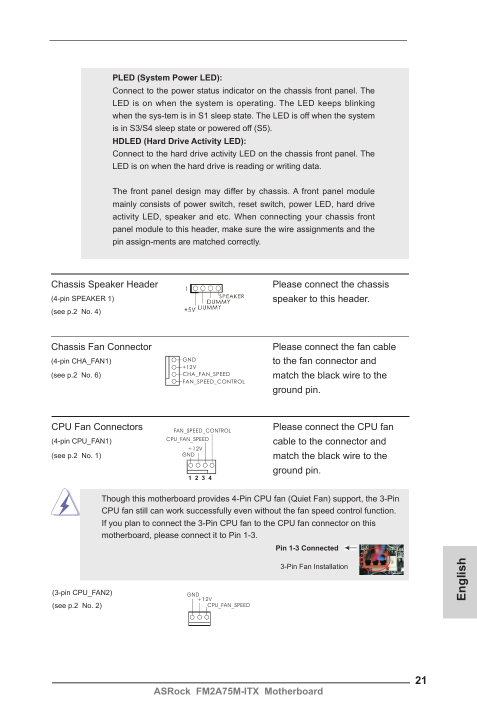 English | ASRock FM2A75M-ITX User Manual | Page 21 / 146