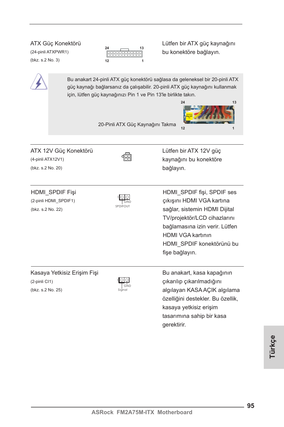 Türkçe | ASRock FM2A75M-ITX User Manual | Page 95 / 146