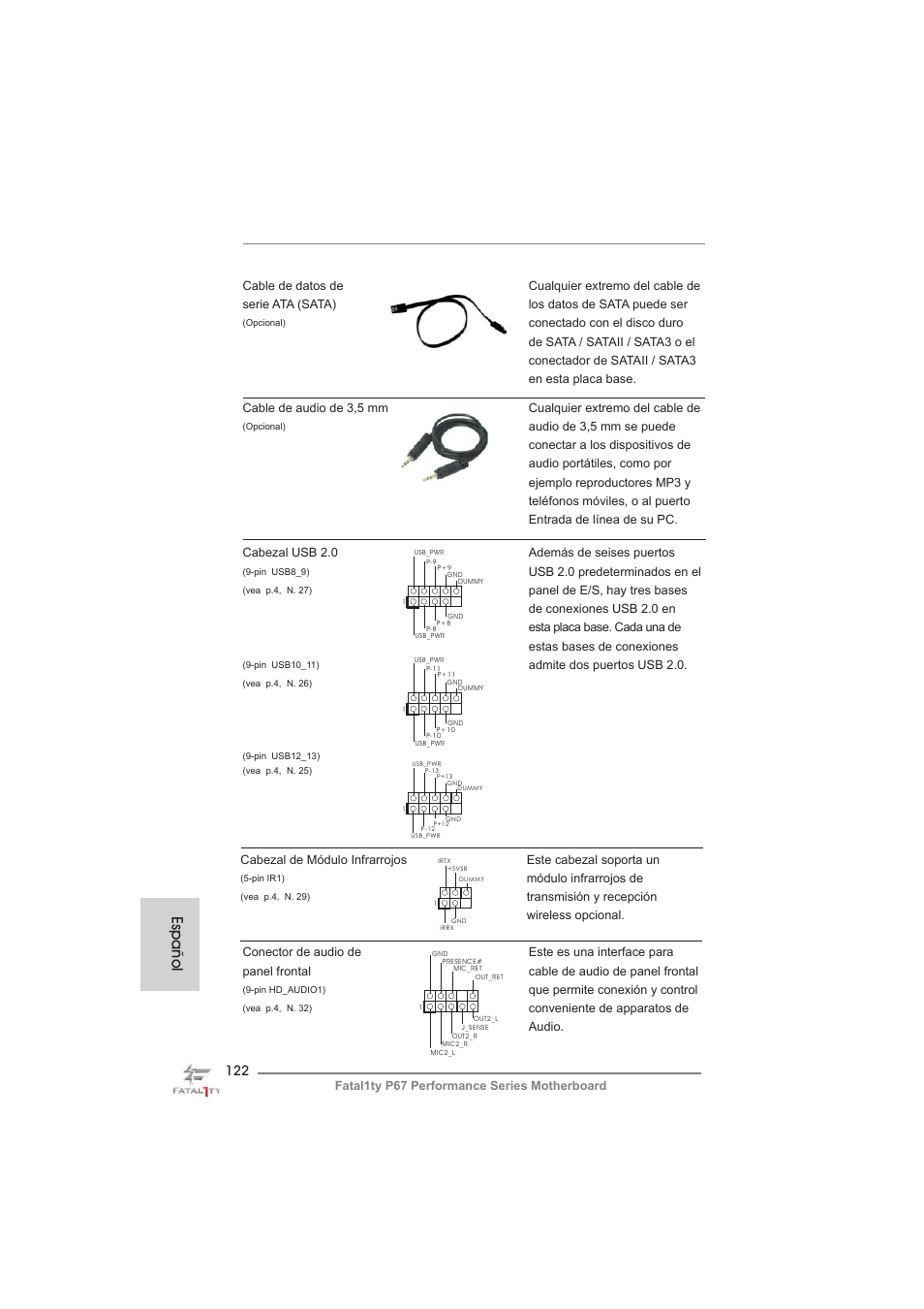 Español | ASRock Fatal1ty P67 Performance User Manual | Page 122 / 266