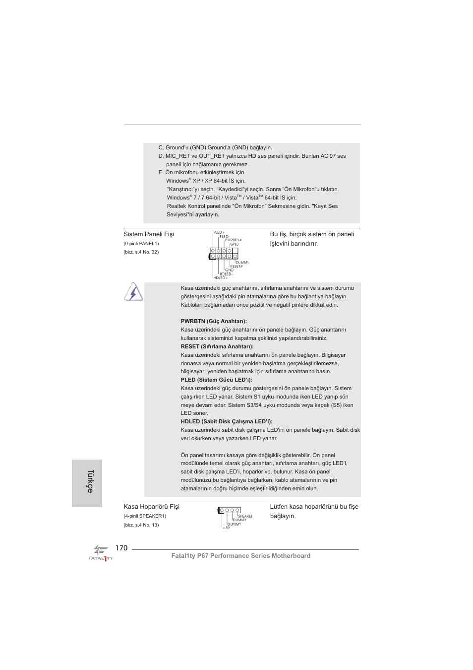 Türkçe | ASRock Fatal1ty P67 Performance User Manual | Page 170 / 266