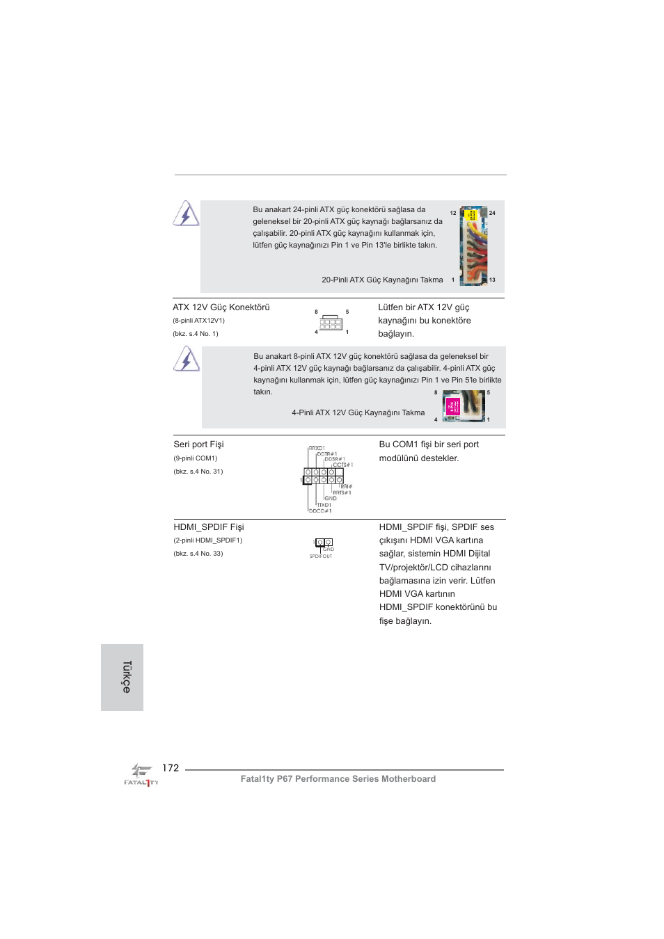 Türkçe | ASRock Fatal1ty P67 Performance User Manual | Page 172 / 266