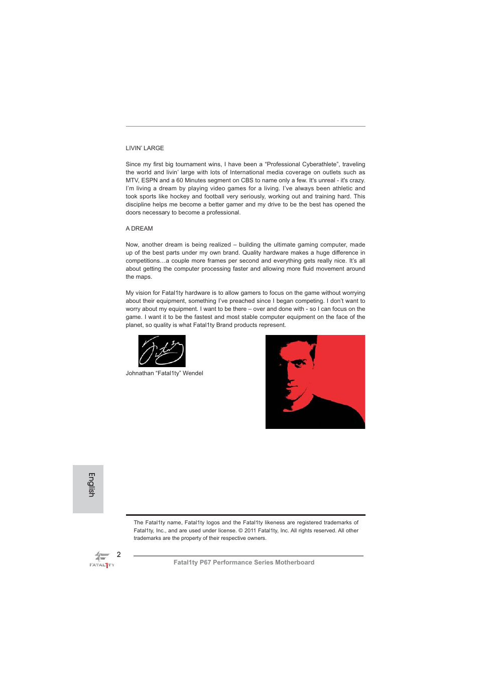 English | ASRock Fatal1ty P67 Performance User Manual | Page 2 / 266