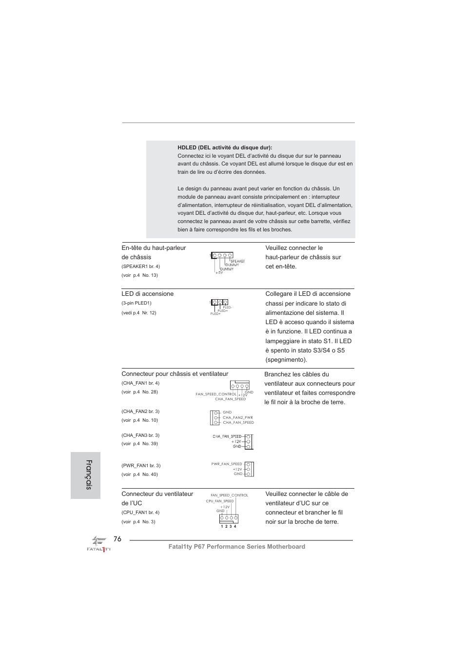 Français | ASRock Fatal1ty P67 Performance User Manual | Page 76 / 266