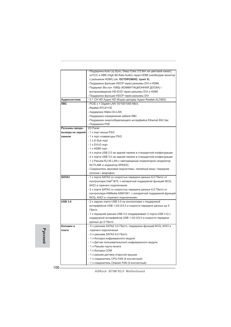 Ру сский | ASRock B75M R2.0 User Manual | Page 100 / 204
