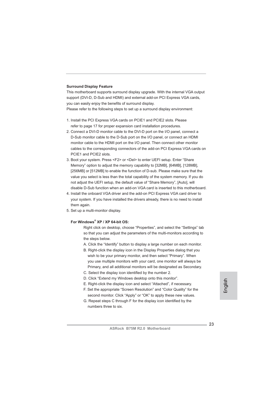English | ASRock B75M R2.0 User Manual | Page 23 / 204