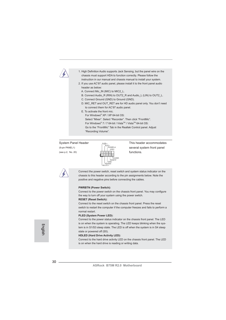 English | ASRock B75M R2.0 User Manual | Page 30 / 204