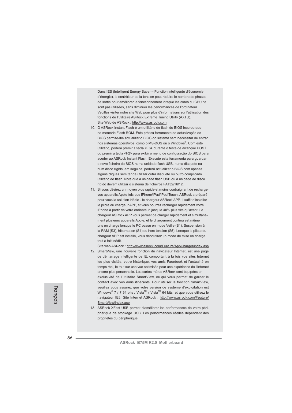 Français | ASRock B75M R2.0 User Manual | Page 56 / 204