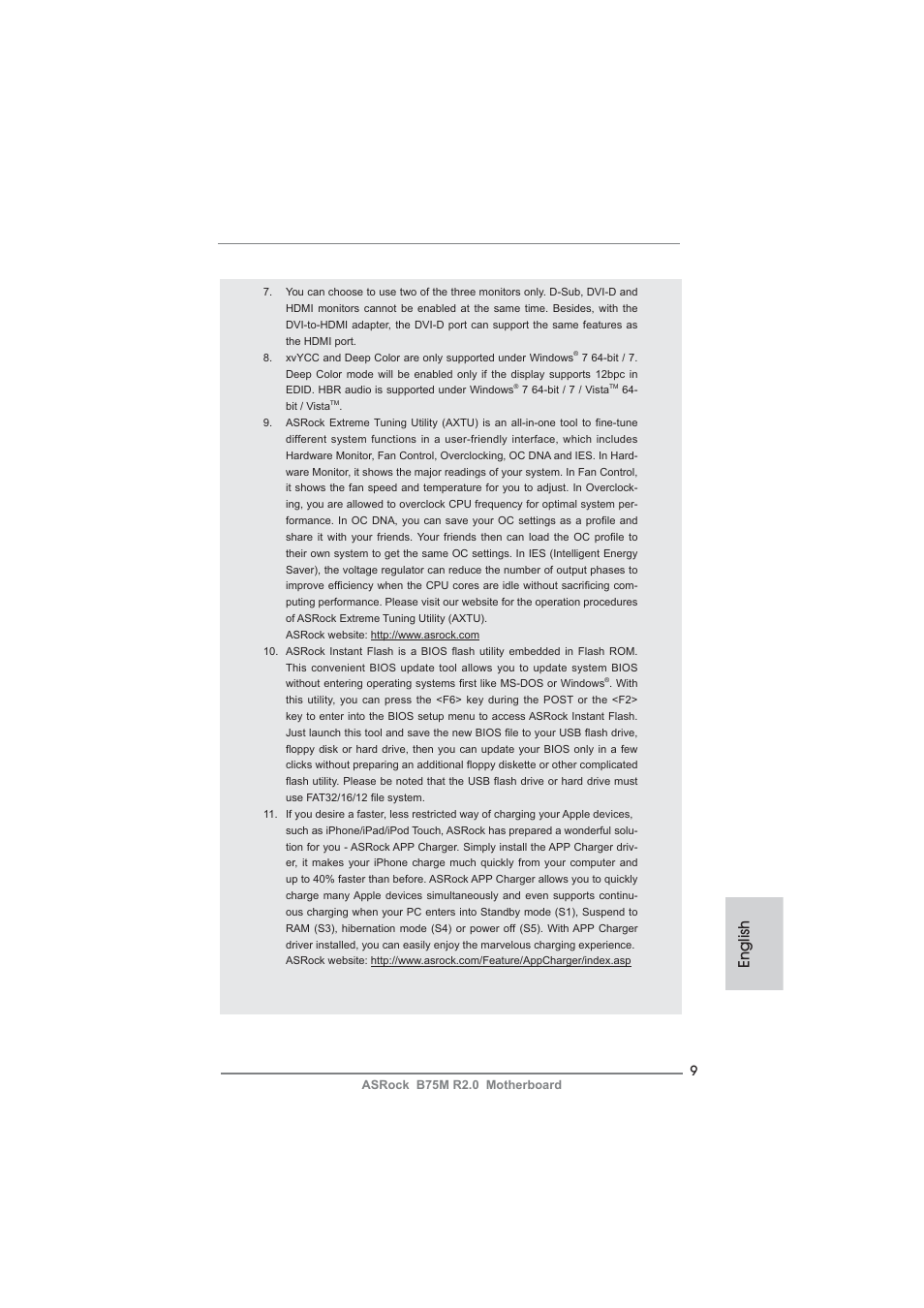 English | ASRock B75M R2.0 User Manual | Page 9 / 204