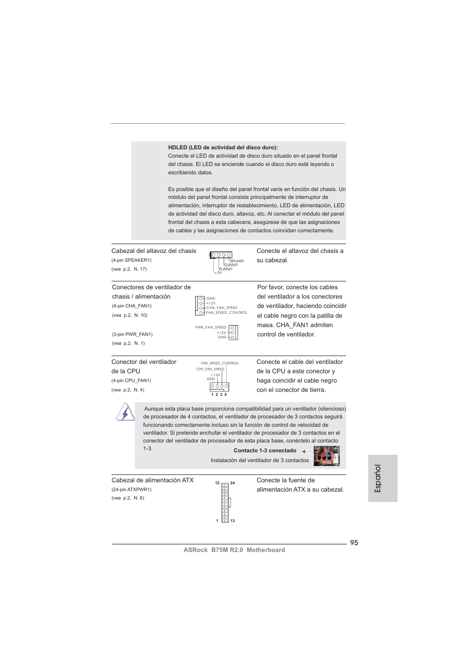 Español | ASRock B75M R2.0 User Manual | Page 95 / 204