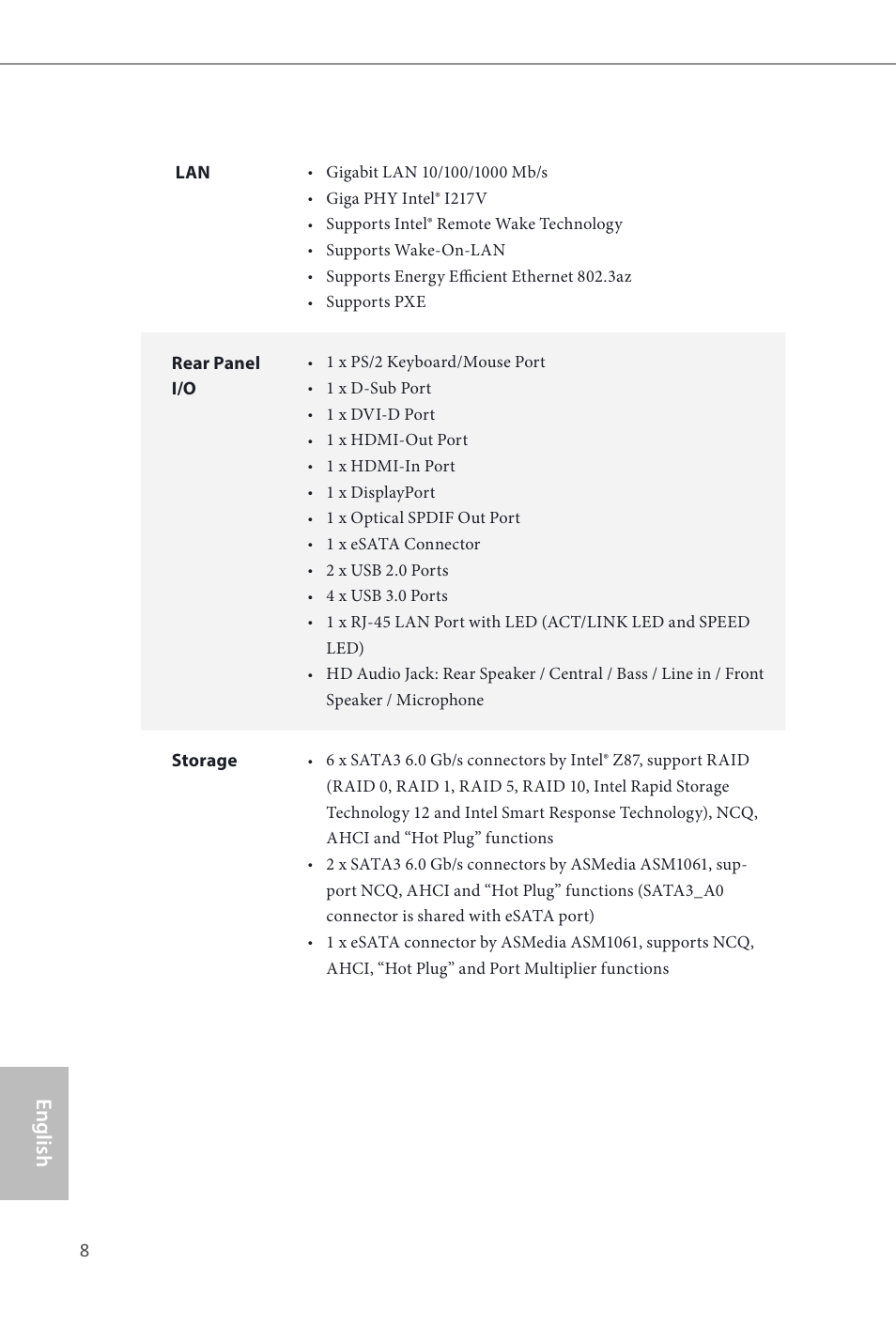 English | ASRock Z87 Extreme4 User Manual | Page 10 / 188