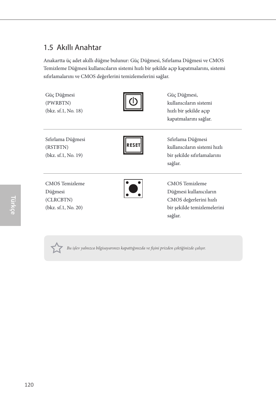 5 akıllı anahtar | ASRock Z87 Extreme4 User Manual | Page 122 / 188