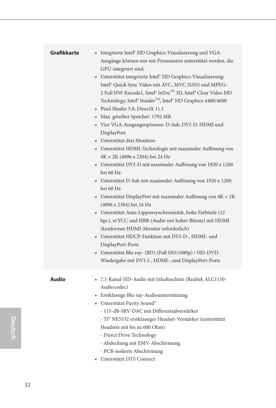 Deutsch | ASRock Z87 Extreme4 User Manual | Page 34 / 188