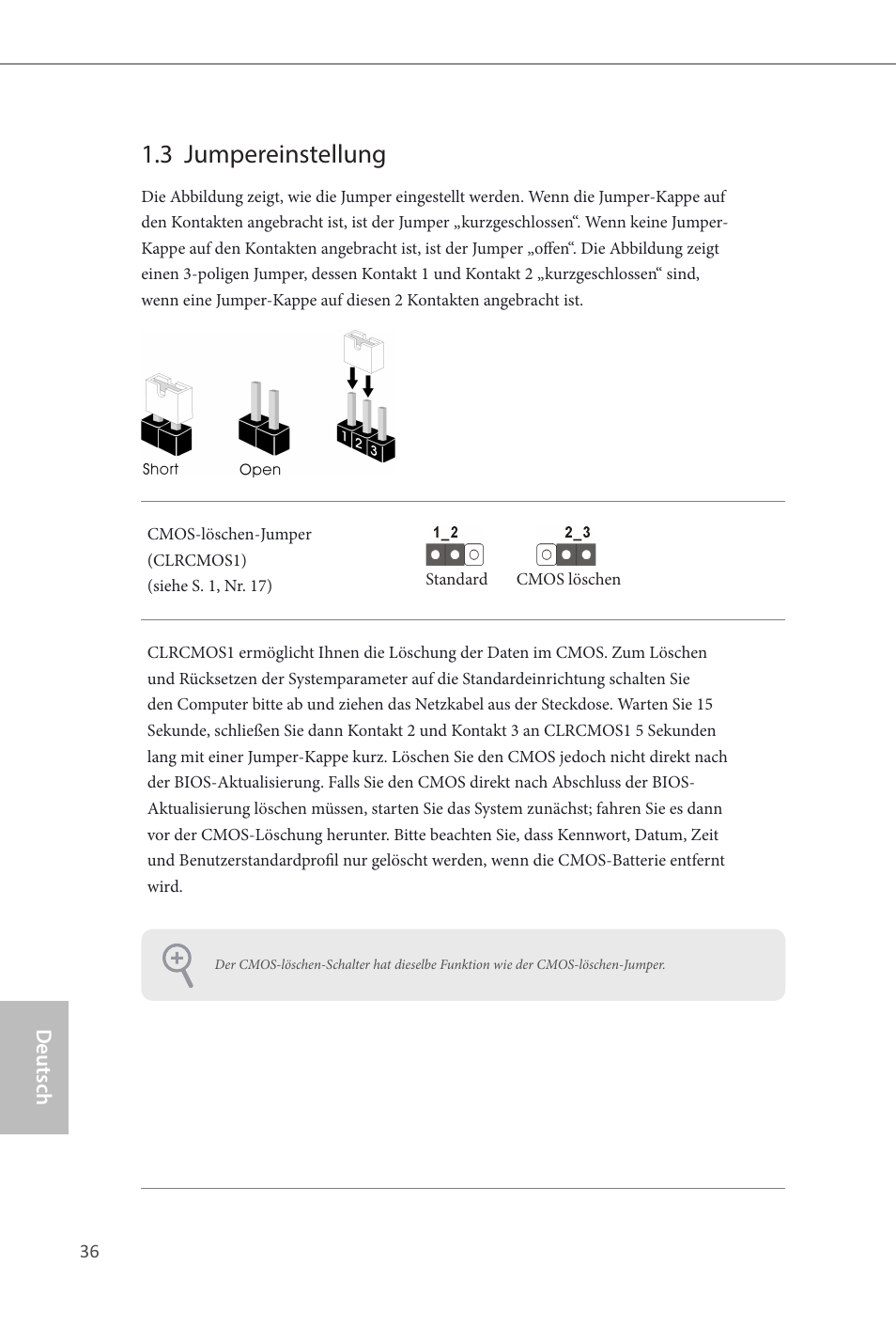 3 jumpereinstellung, Deutsch | ASRock Z87 Extreme4 User Manual | Page 38 / 188