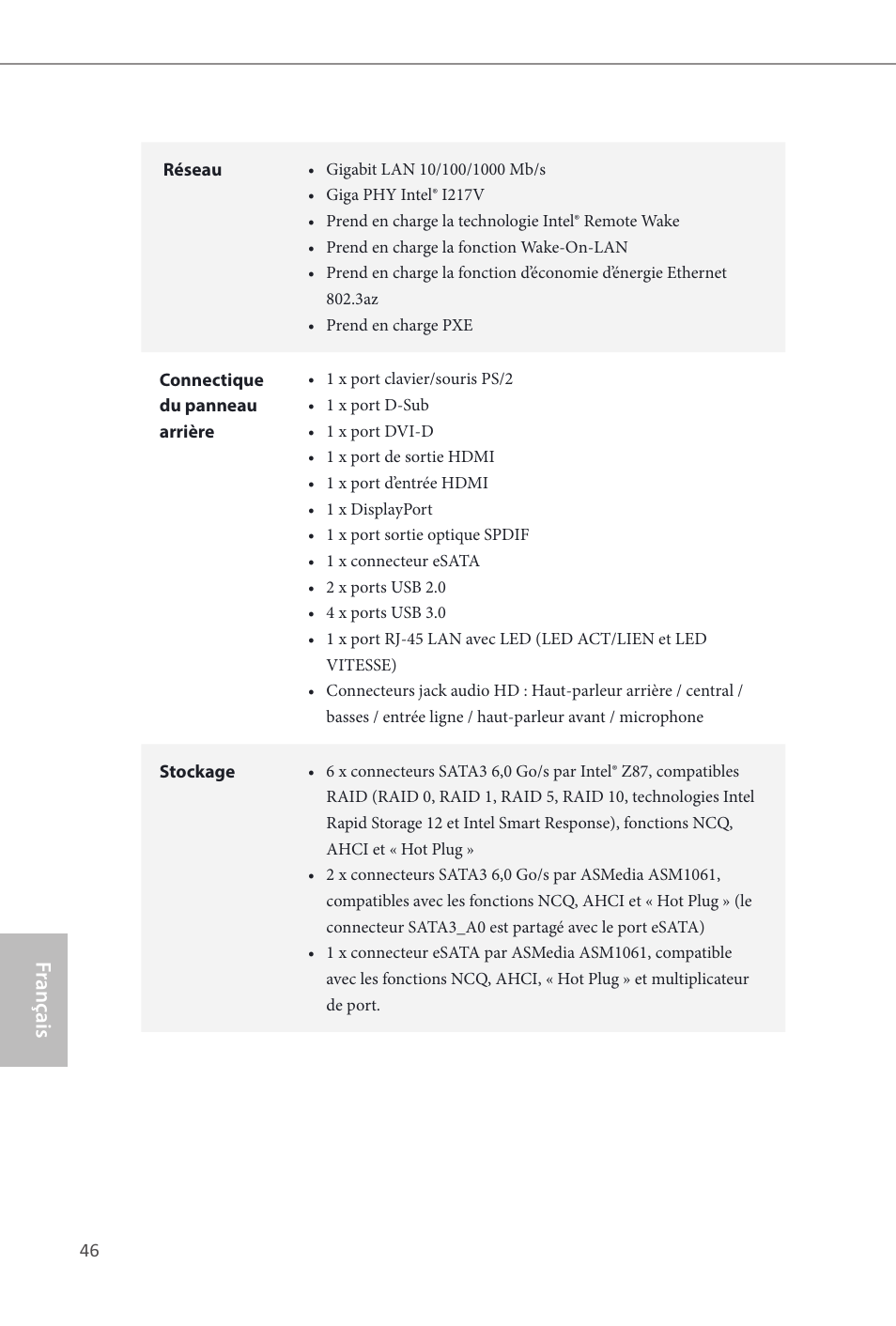 Fr ançais français | ASRock Z87 Extreme4 User Manual | Page 48 / 188