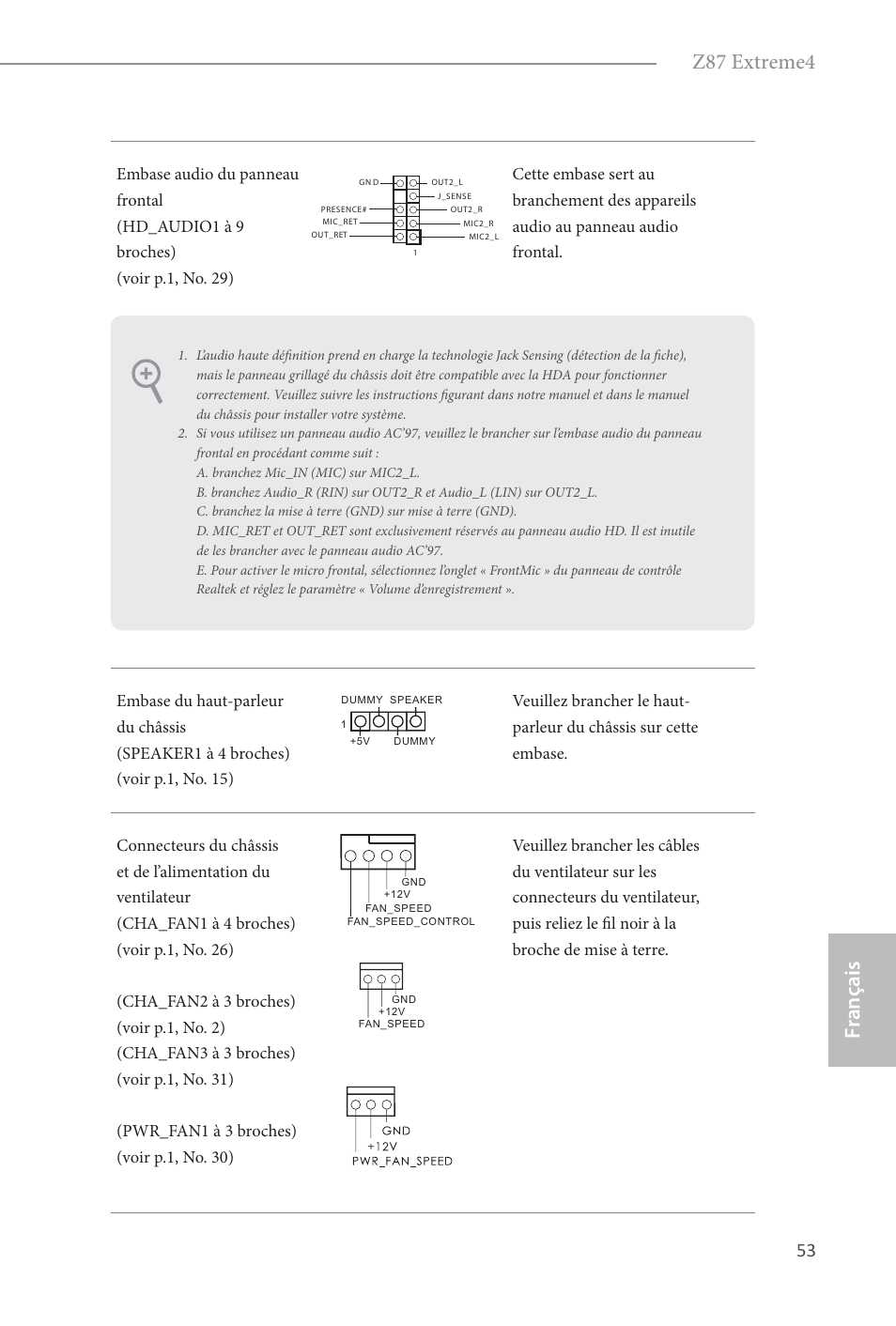 Fr ançais français z87 extreme4 | ASRock Z87 Extreme4 User Manual | Page 55 / 188
