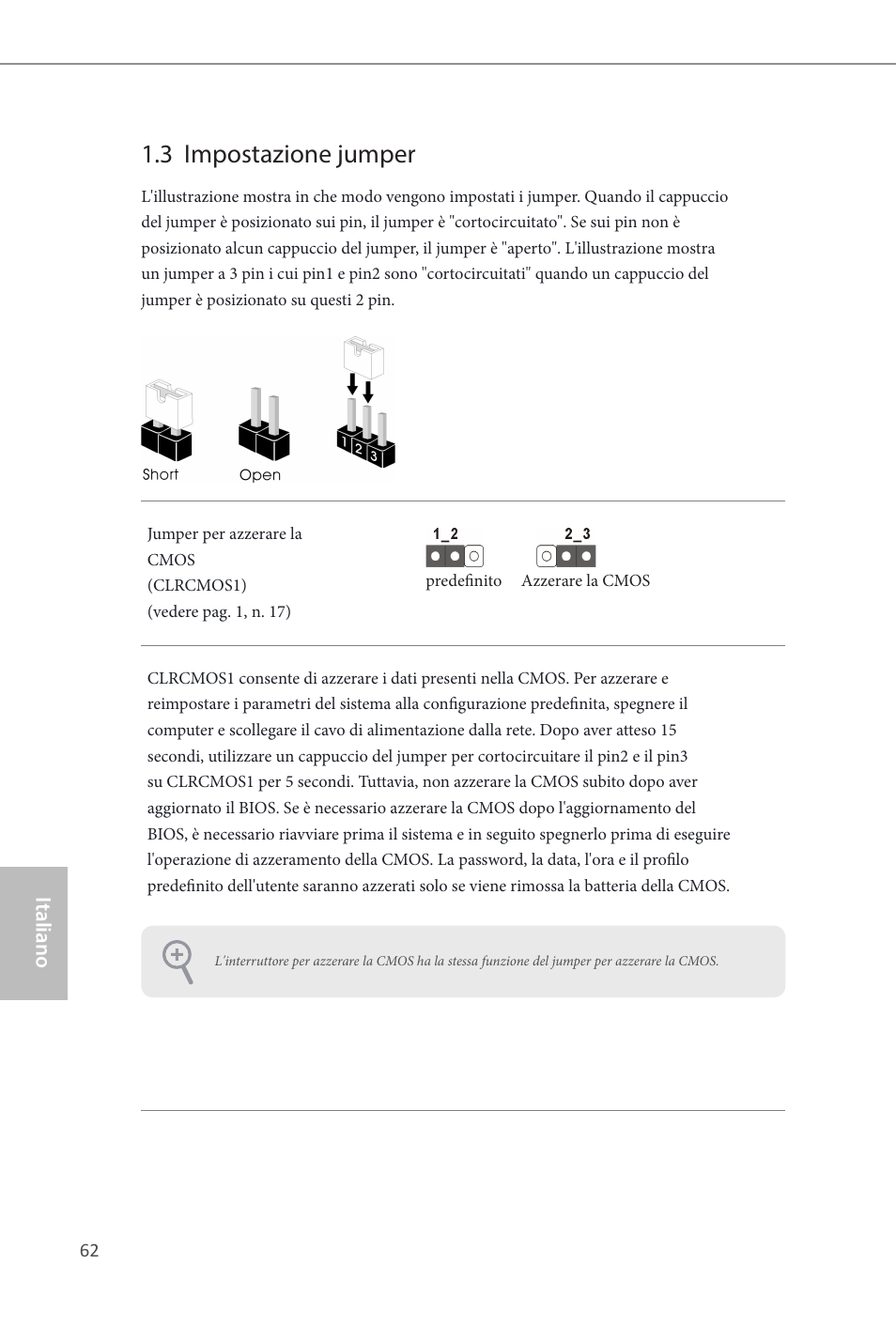 3 impostazione jumper | ASRock Z87 Extreme4 User Manual | Page 64 / 188