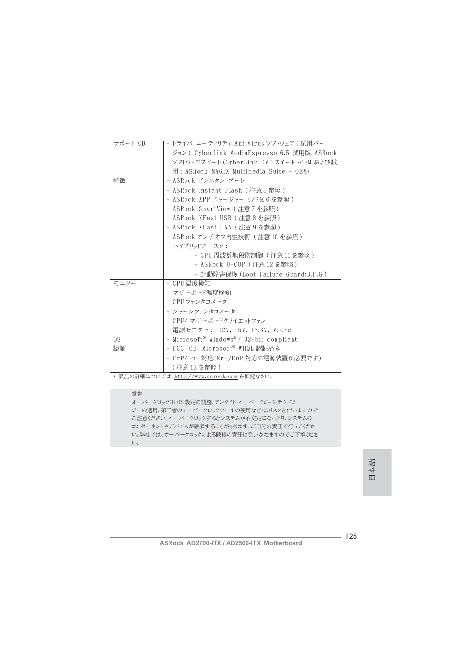ASRock AD2700-ITX User Manual | Page 125 / 158
