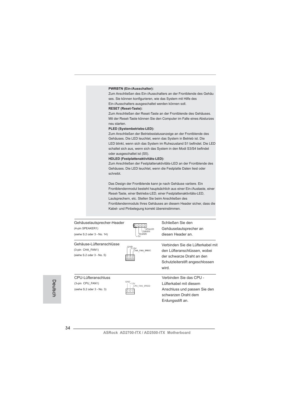 Deutsch | ASRock AD2700-ITX User Manual | Page 34 / 158