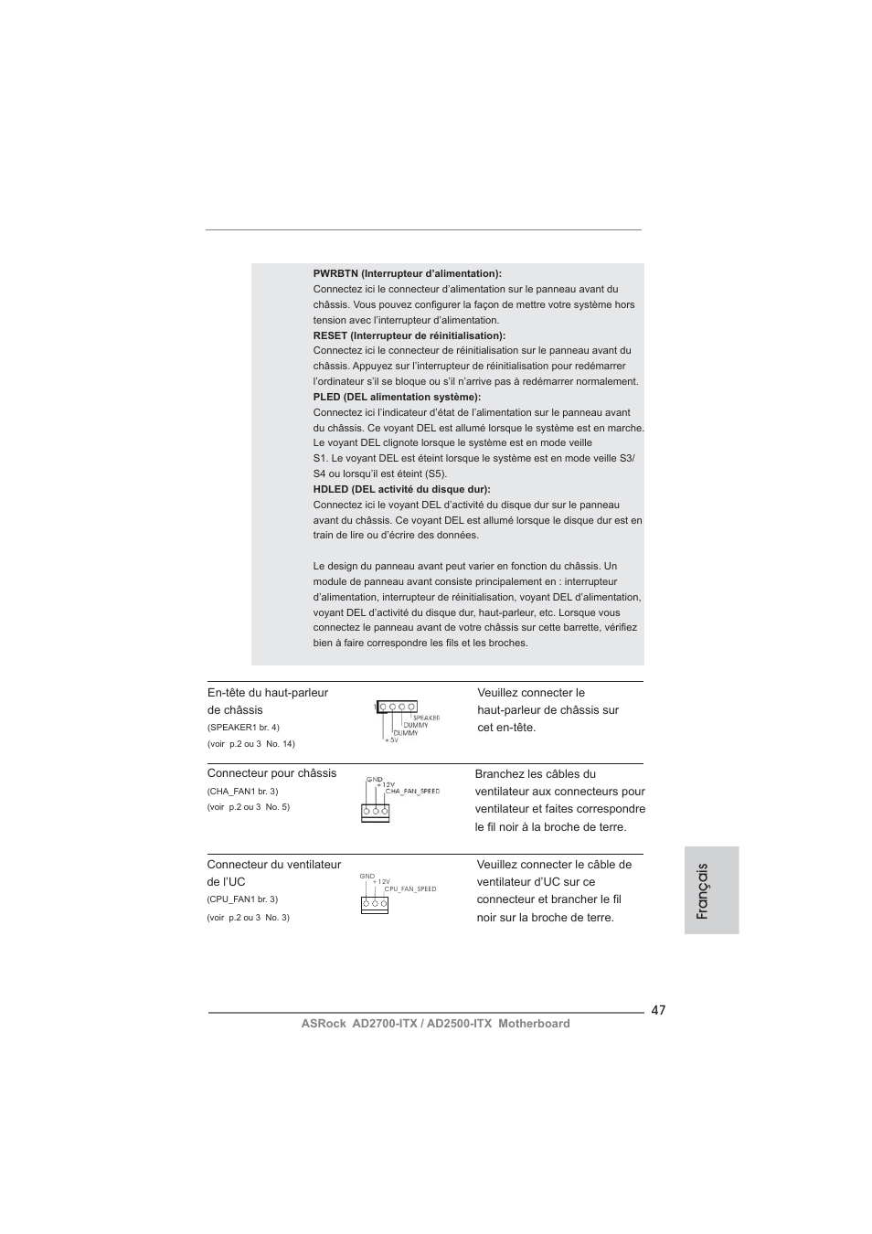 Français | ASRock AD2700-ITX User Manual | Page 47 / 158