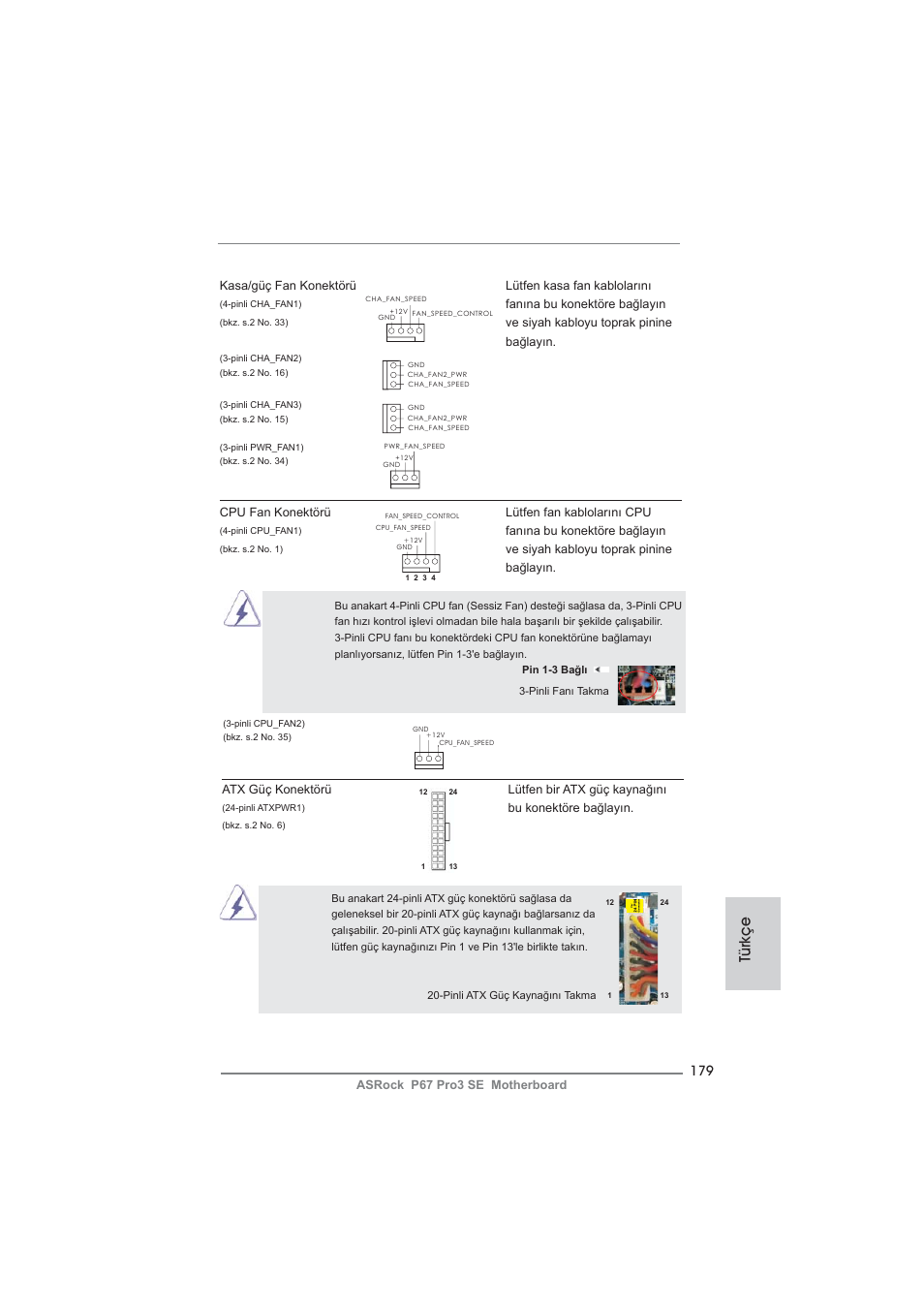 Türkçe | ASRock P67 Pro3 SE User Manual | Page 179 / 277