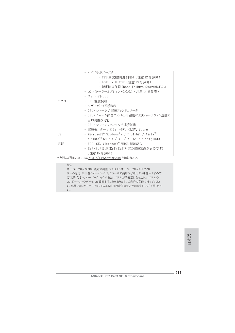 ASRock P67 Pro3 SE User Manual | Page 211 / 277