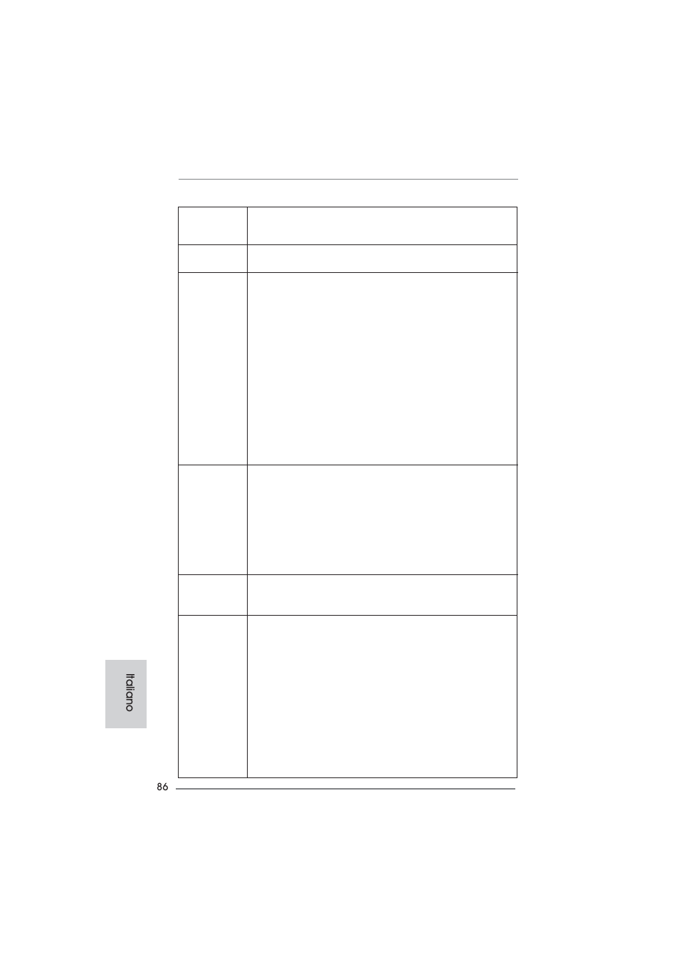 Italiano | ASRock P67 Pro3 SE User Manual | Page 86 / 277