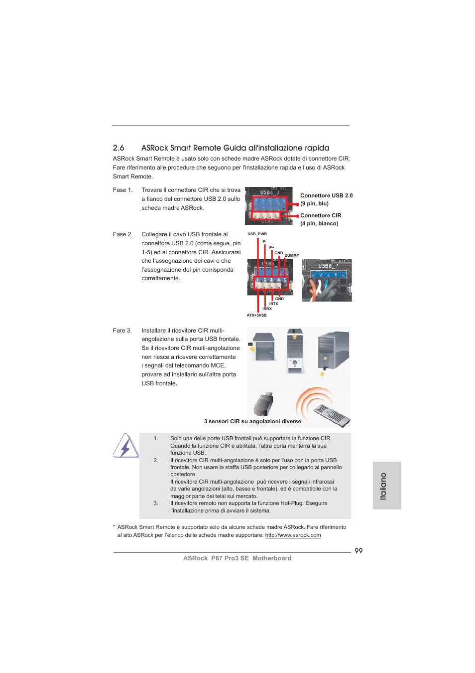 Italiano | ASRock P67 Pro3 SE User Manual | Page 99 / 277