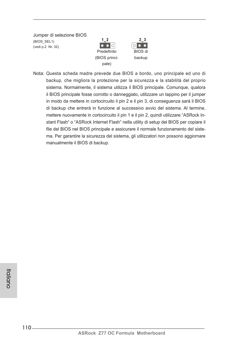 Italiano | ASRock Z77 OC Formula User Manual | Page 110 / 270