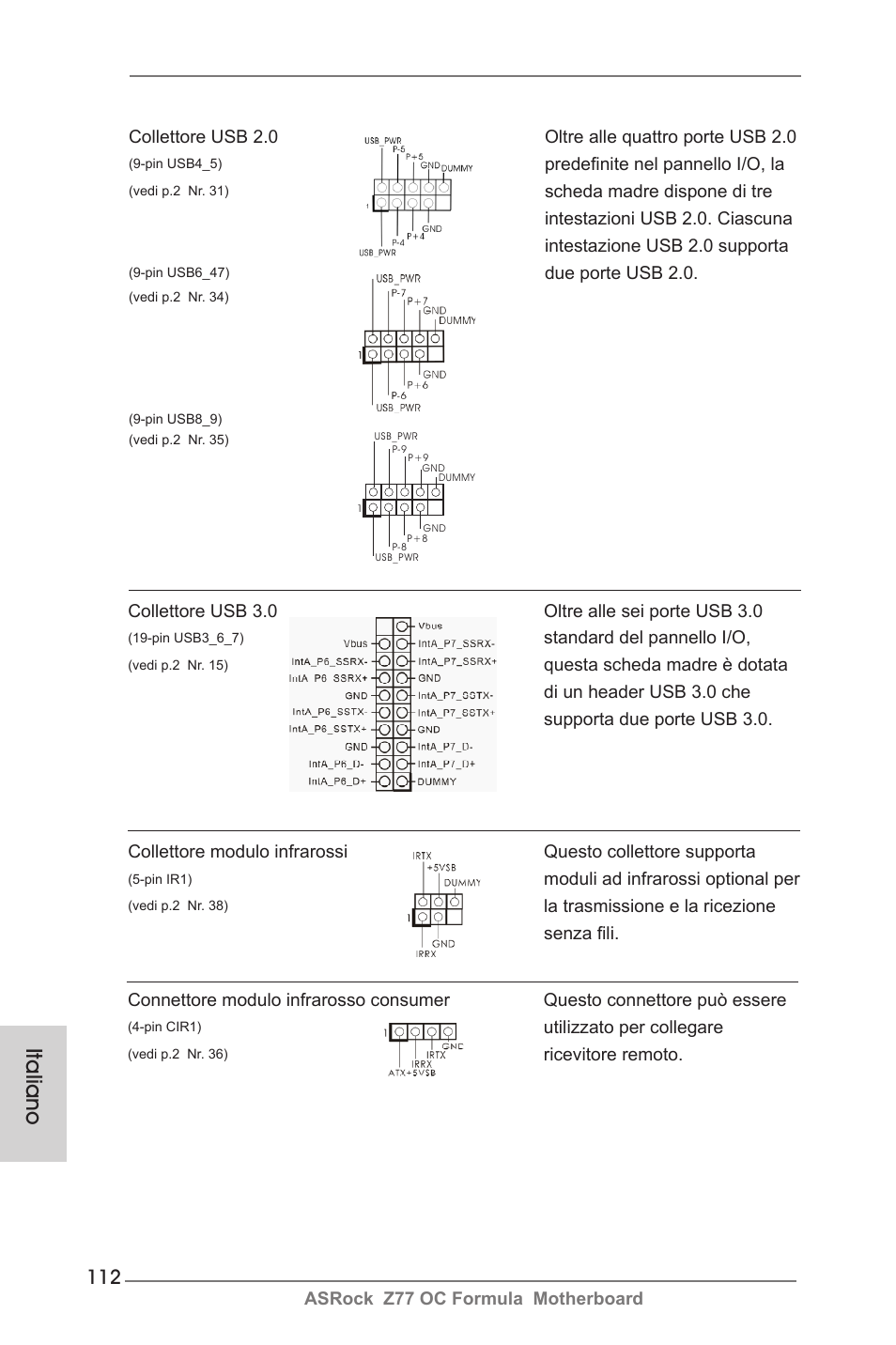 Italiano | ASRock Z77 OC Formula User Manual | Page 112 / 270