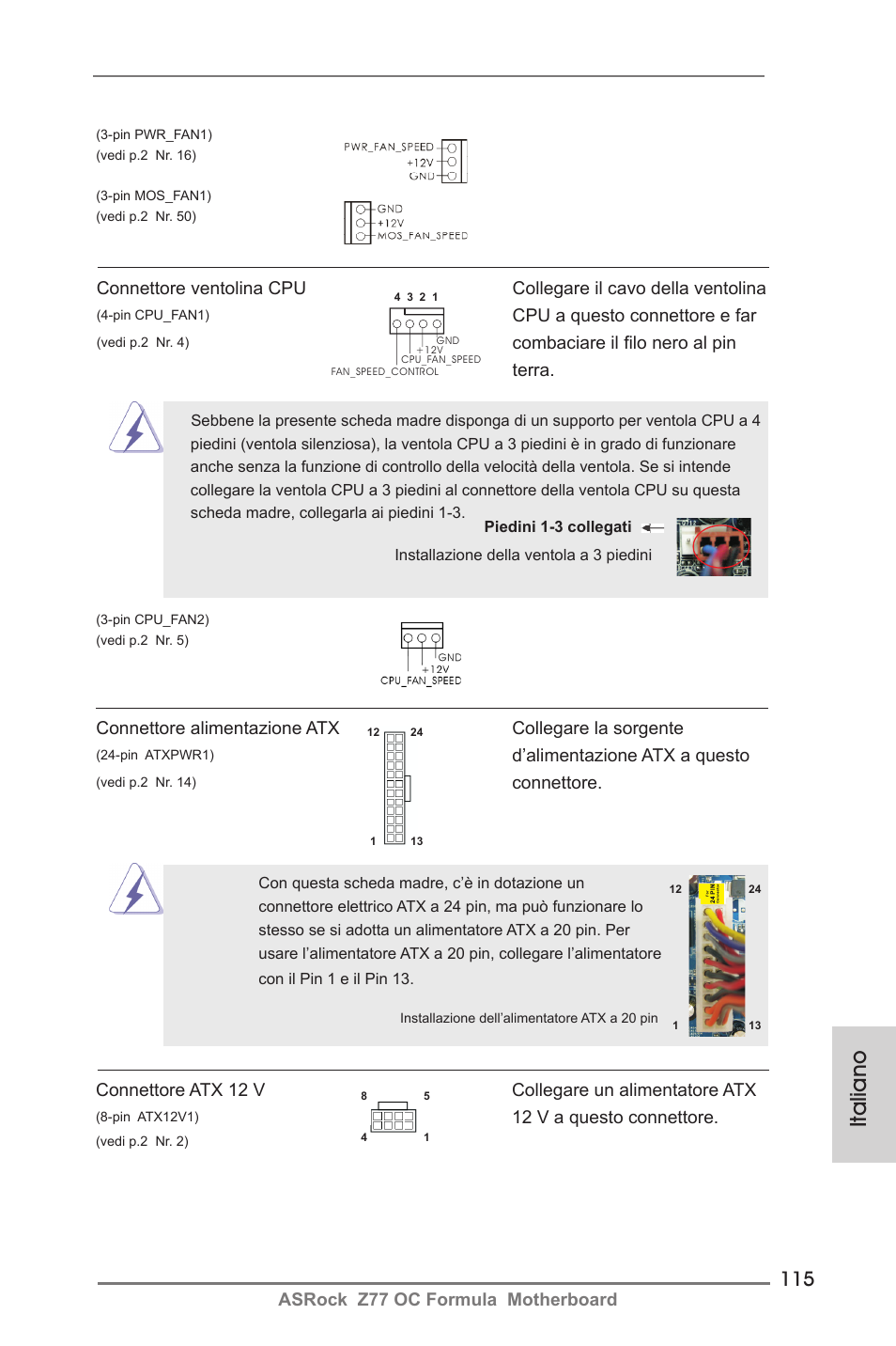 Italiano | ASRock Z77 OC Formula User Manual | Page 115 / 270