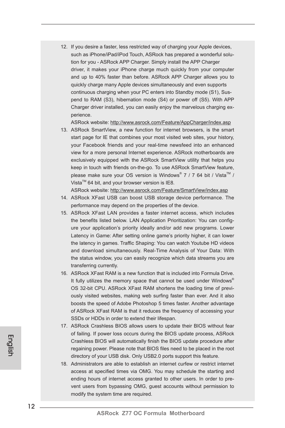 English | ASRock Z77 OC Formula User Manual | Page 12 / 270