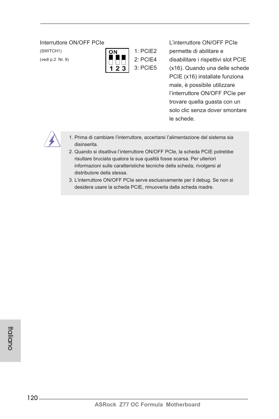 Italiano | ASRock Z77 OC Formula User Manual | Page 120 / 270
