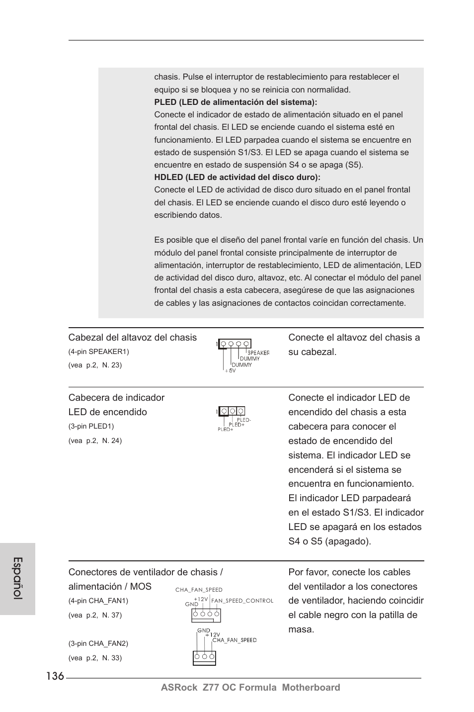 Español | ASRock Z77 OC Formula User Manual | Page 136 / 270