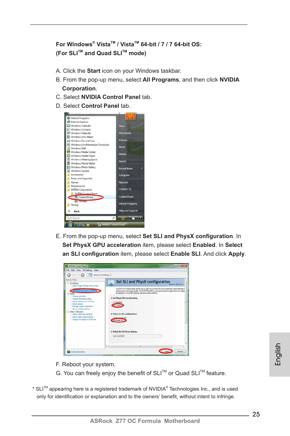 English | ASRock Z77 OC Formula User Manual | Page 25 / 270