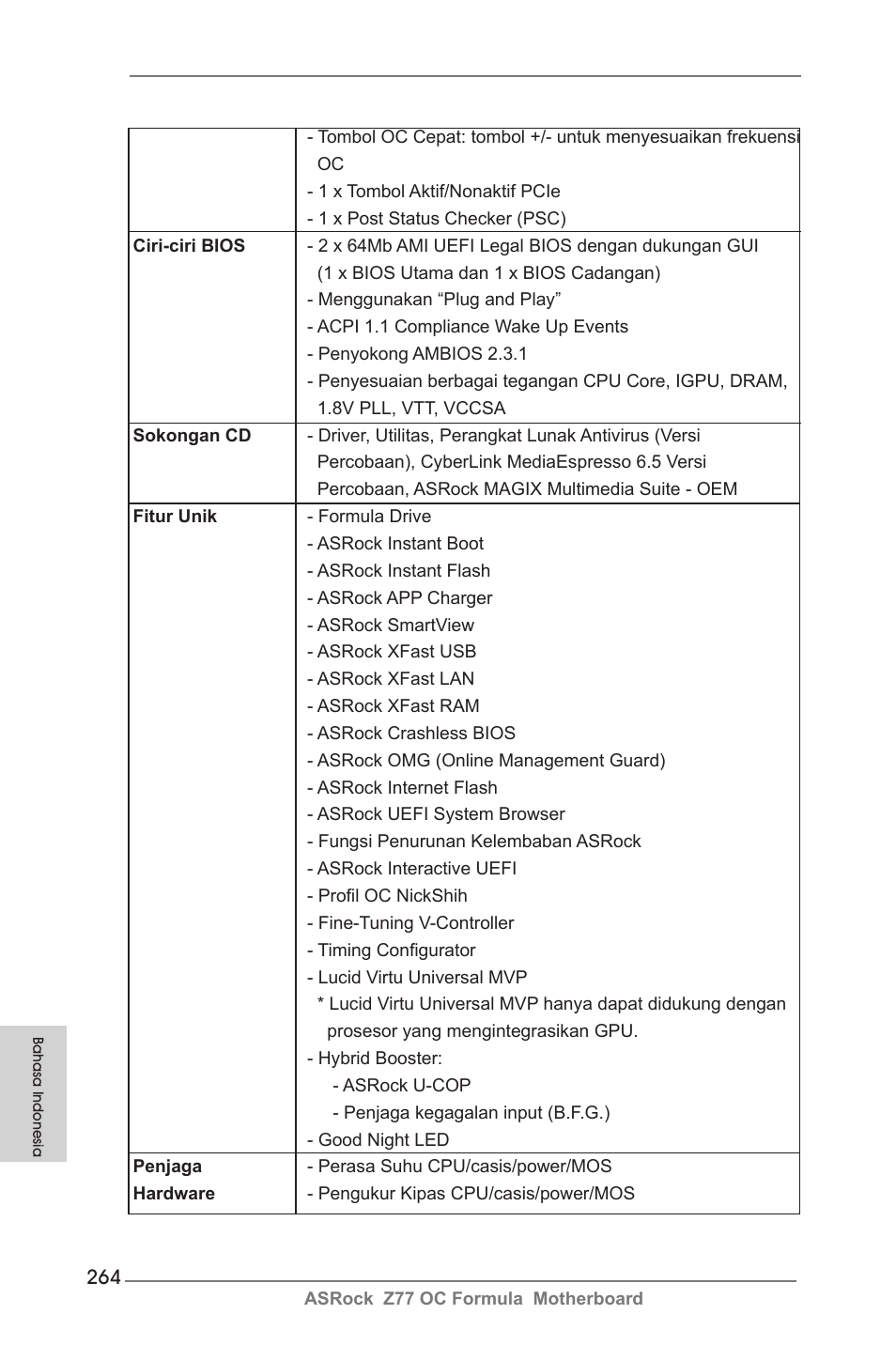ASRock Z77 OC Formula User Manual | Page 264 / 270
