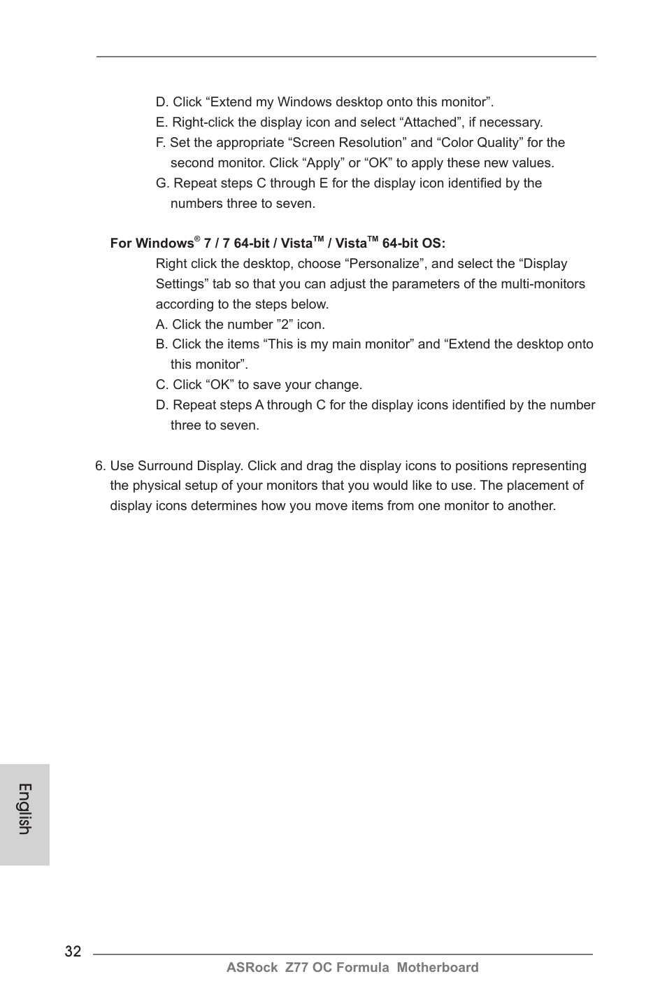 English | ASRock Z77 OC Formula User Manual | Page 32 / 270