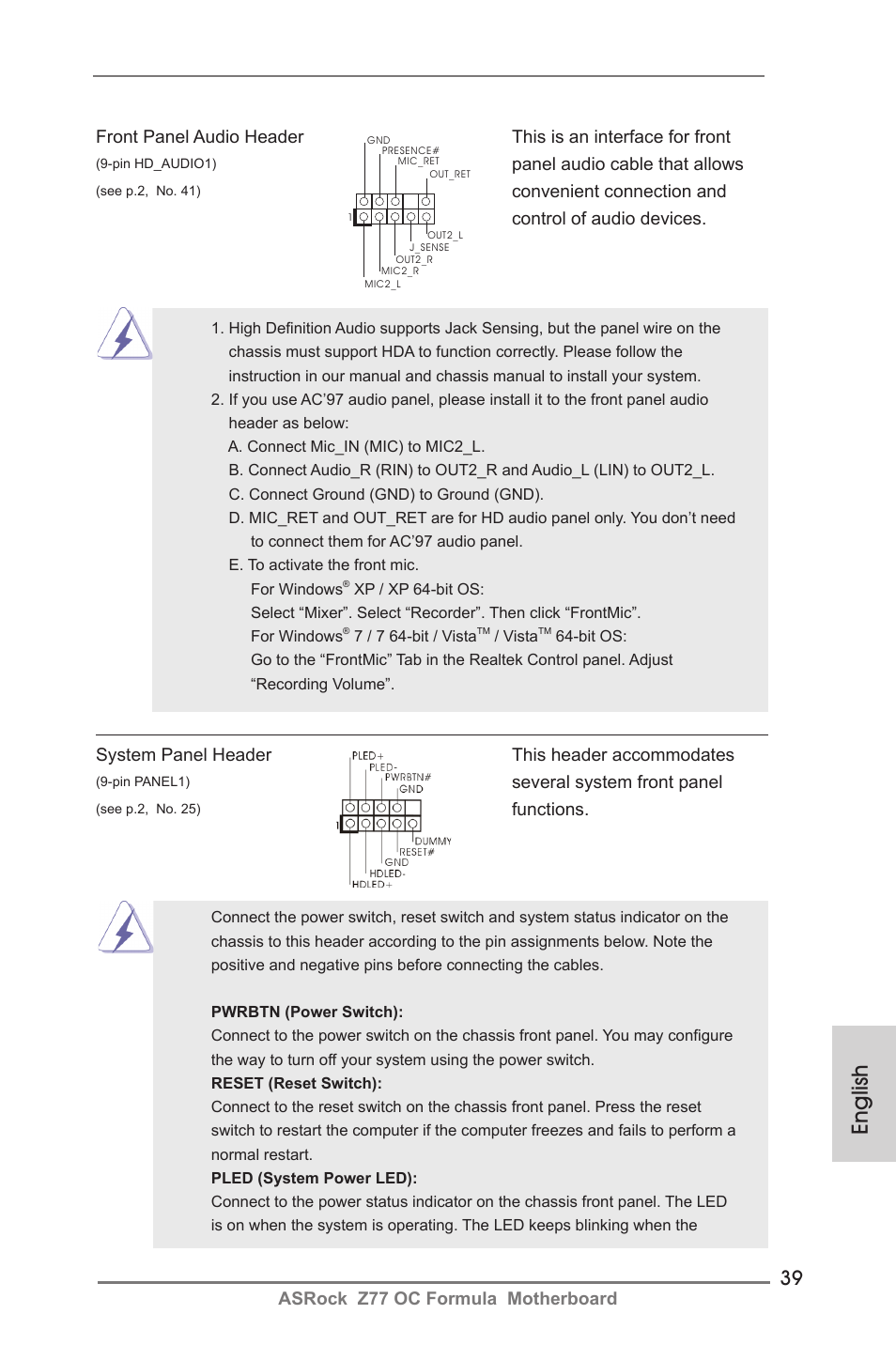 English | ASRock Z77 OC Formula User Manual | Page 39 / 270