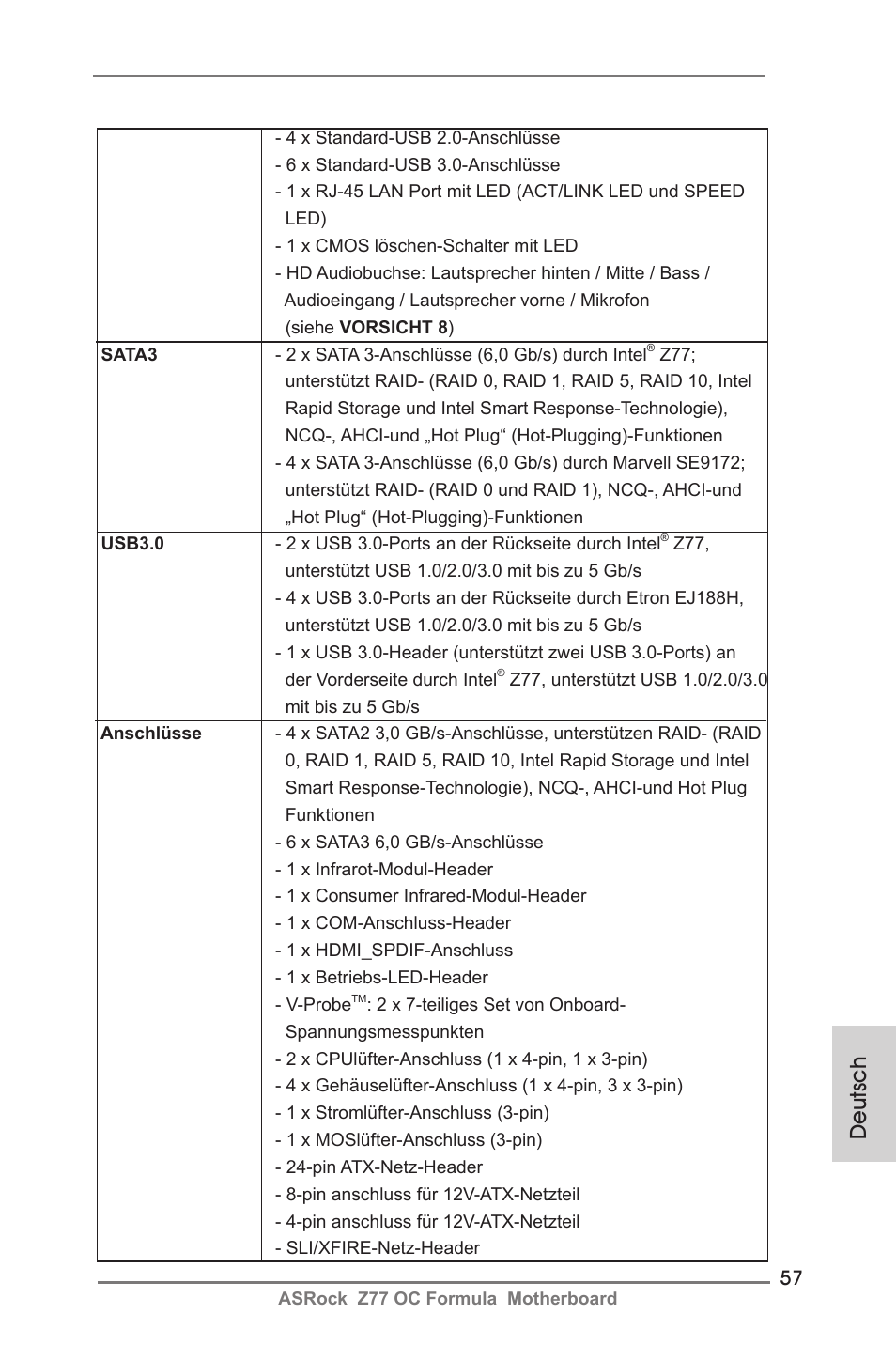 Deutsch | ASRock Z77 OC Formula User Manual | Page 57 / 270