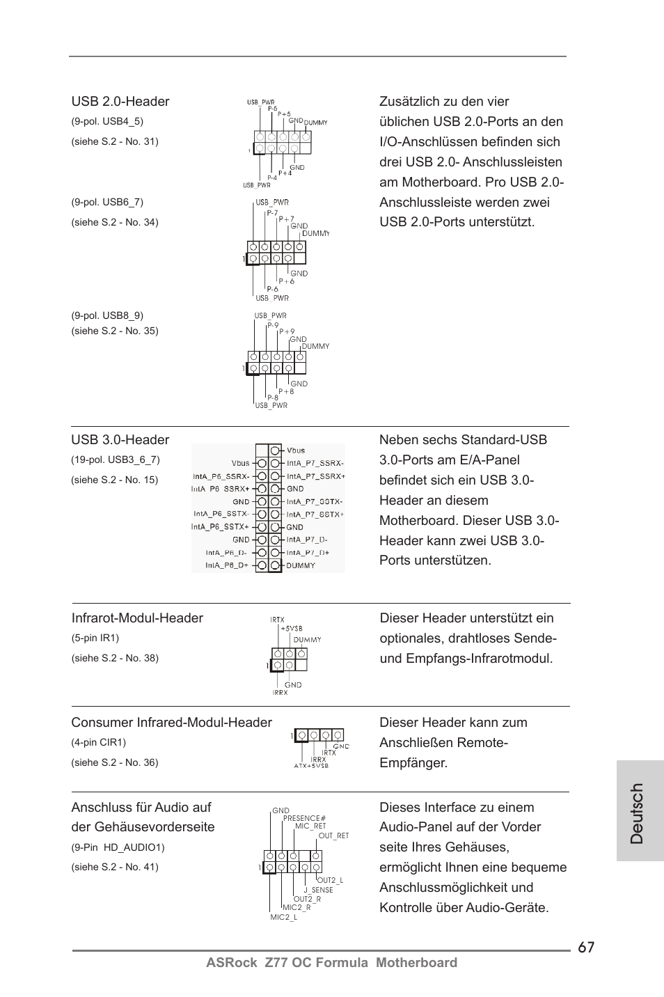 Deutsch | ASRock Z77 OC Formula User Manual | Page 67 / 270