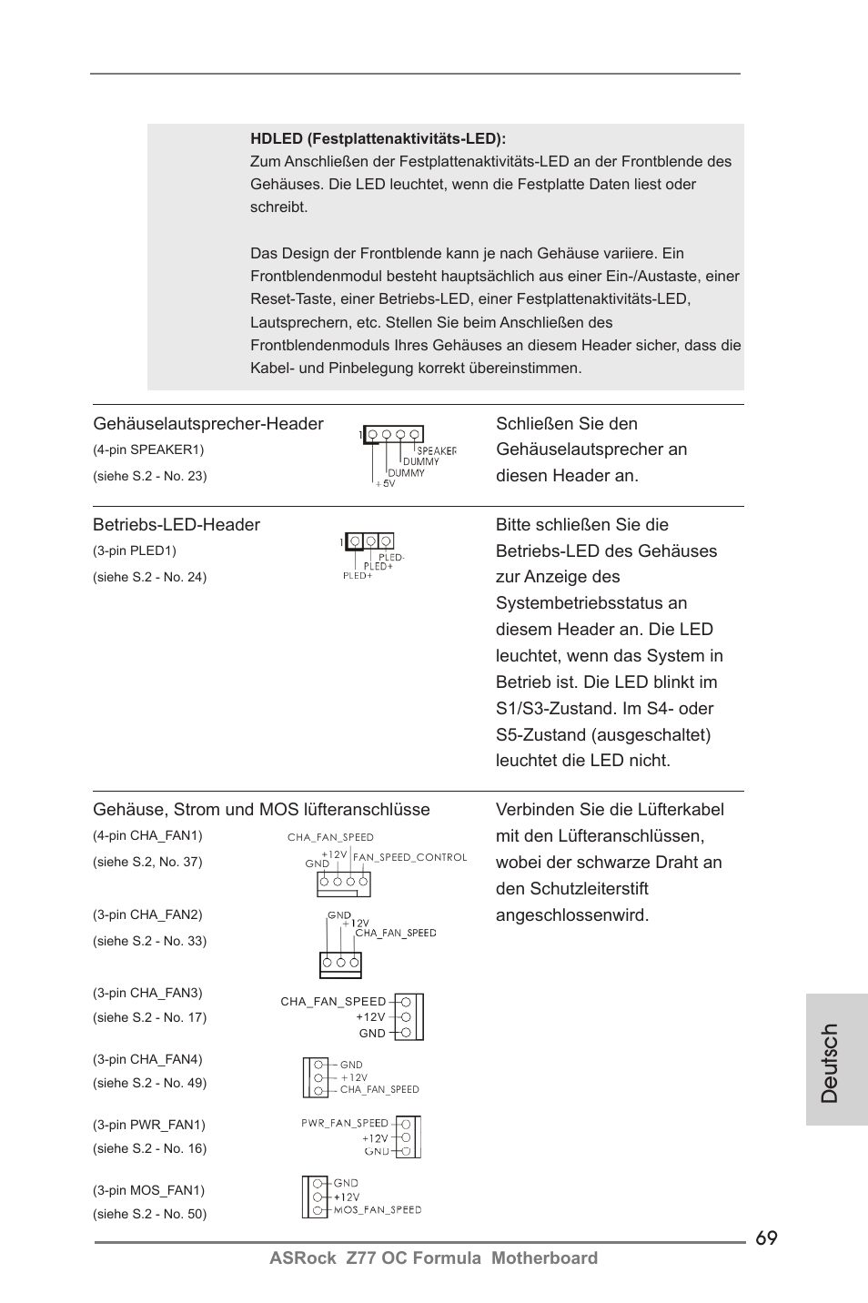 Deutsch | ASRock Z77 OC Formula User Manual | Page 69 / 270