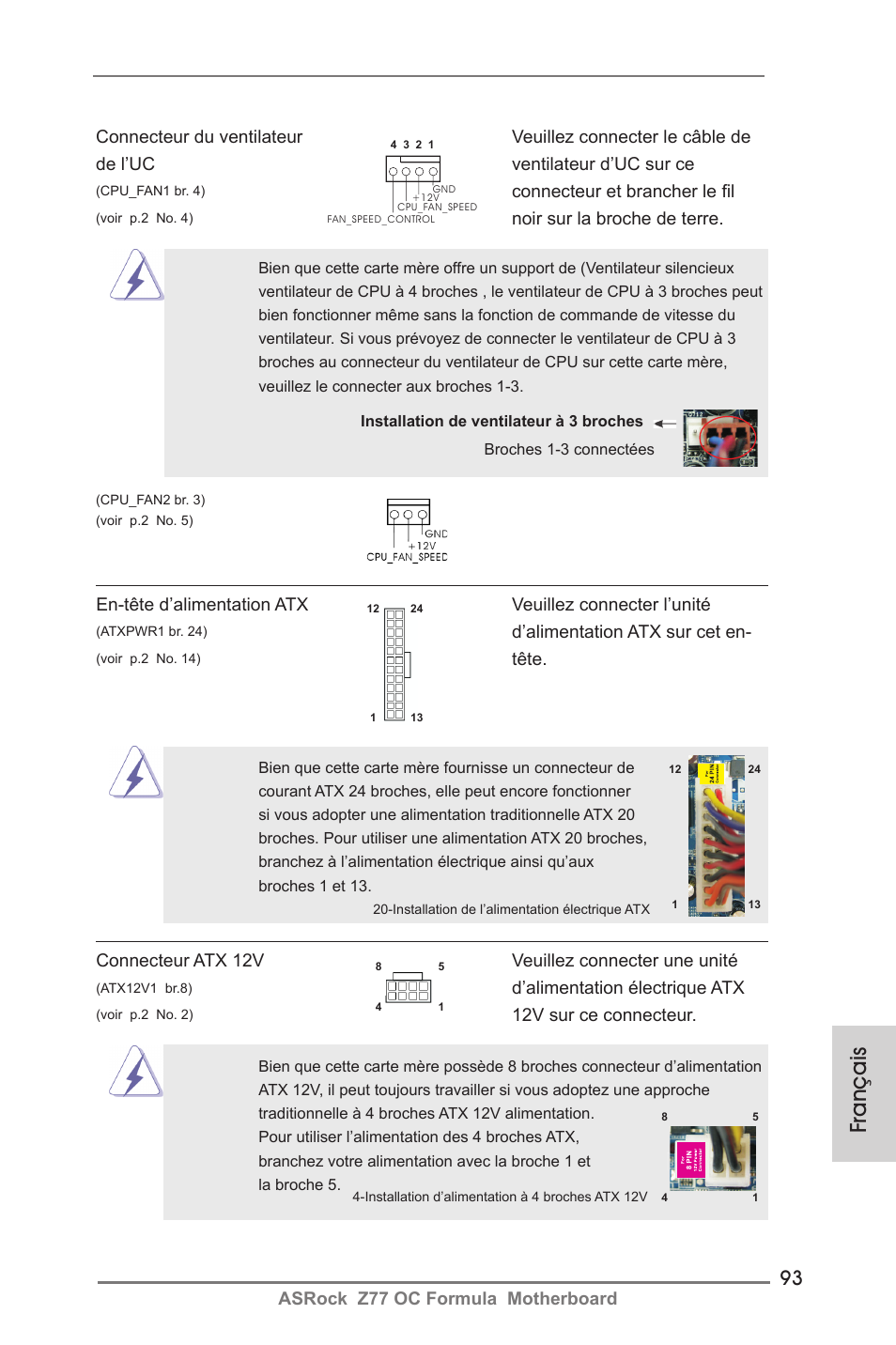 Français | ASRock Z77 OC Formula User Manual | Page 93 / 270