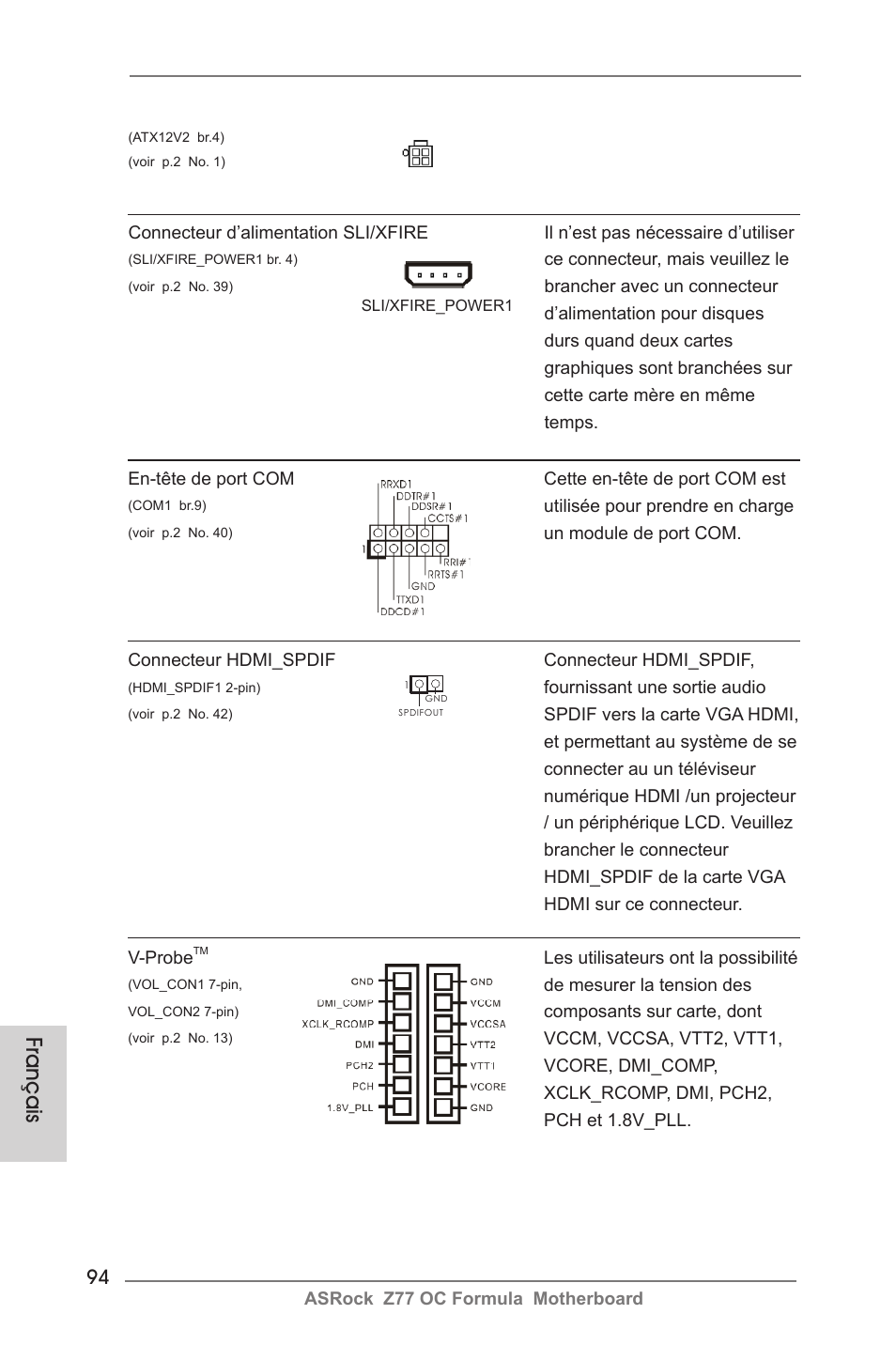 Français | ASRock Z77 OC Formula User Manual | Page 94 / 270