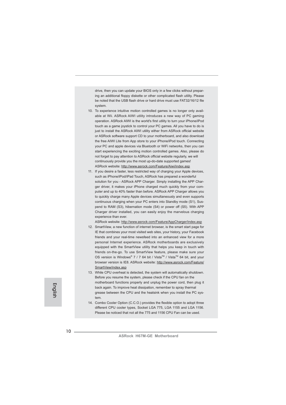 English | ASRock H67M-GE User Manual | Page 10 / 253