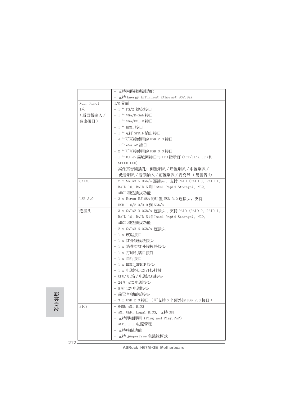 簡體中文 | ASRock H67M-GE User Manual | Page 212 / 253